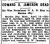 Edward Stebbins Jameson (1846-1908) - Newspaper Obituary